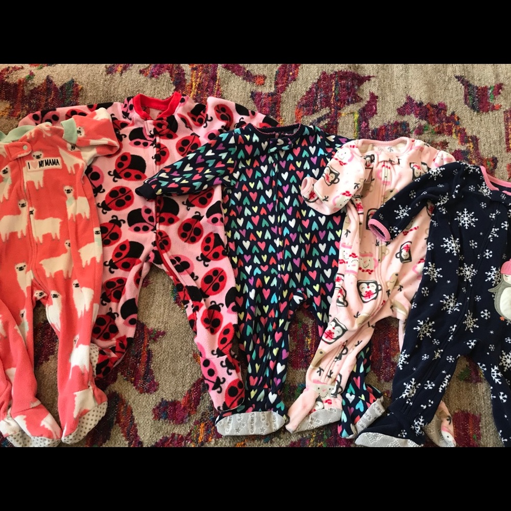 Five little girl zipper fleece set.   SOLD